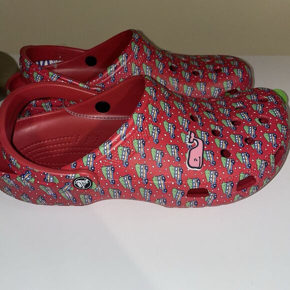 Crocs Classic Clogs Slip On Holiday Vineyard Vines Mens 11 Womens 12.5 Christmas - Picture 4 of 6